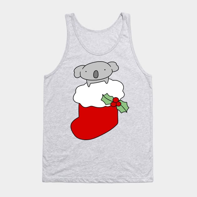 Christmas Stocking Koala Tank Top by saradaboru